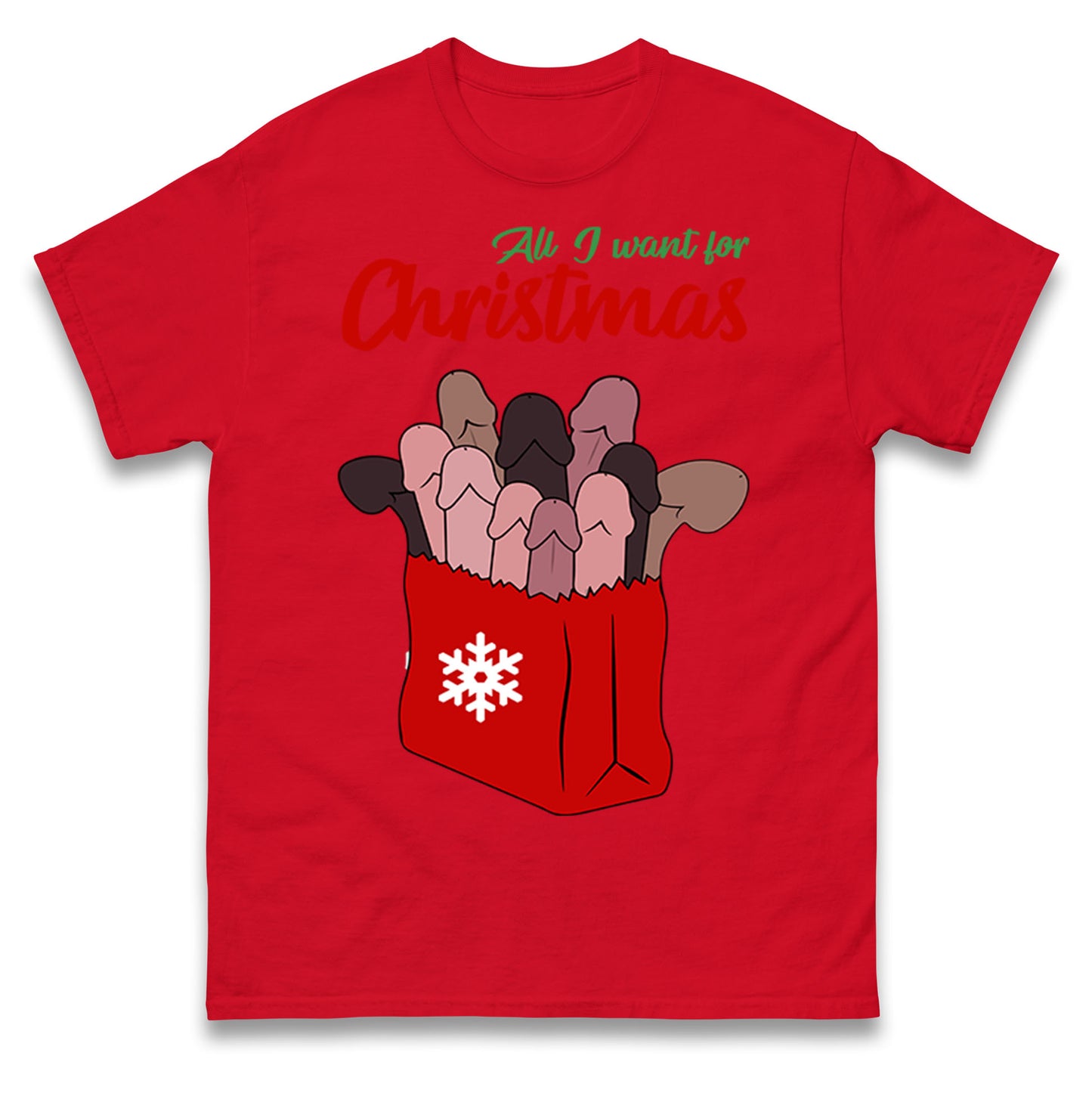 All I Want For Christmas Santa Bag Funny T Shirt