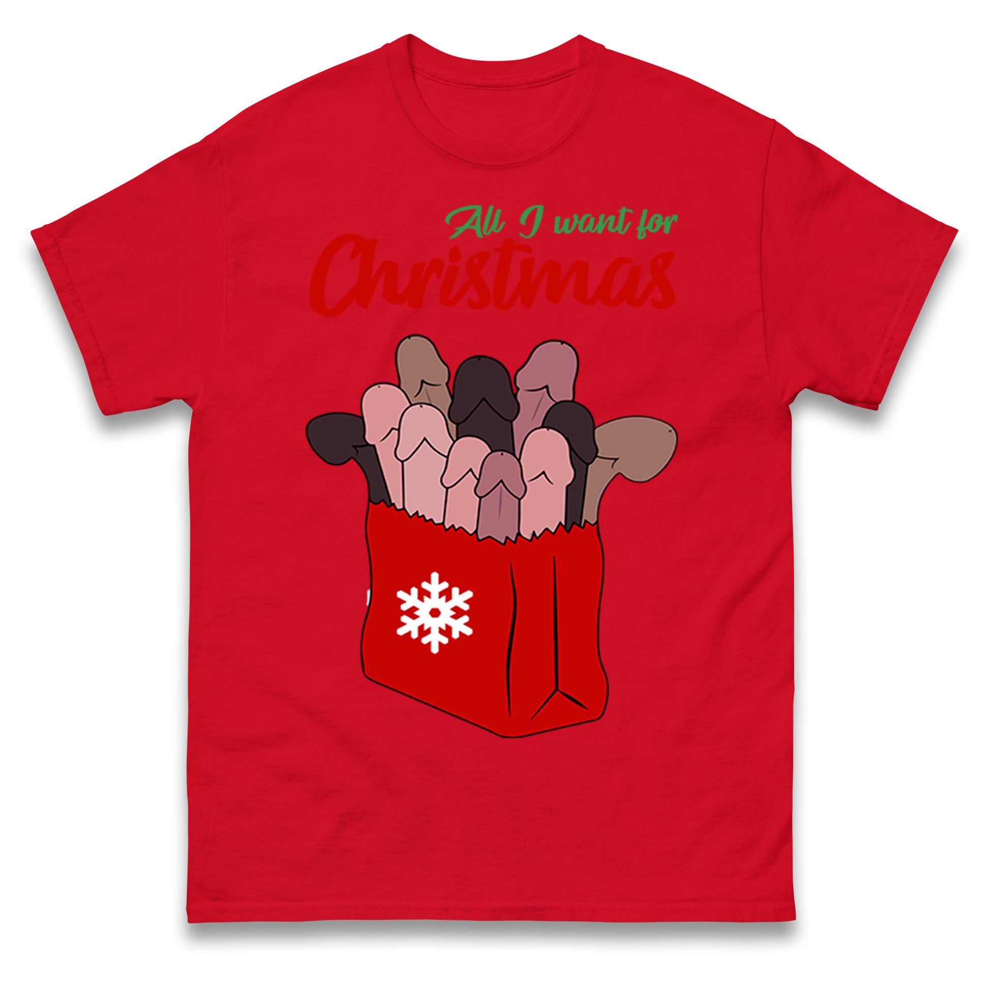 All I Want For Christmas Santa Bag Funny T Shirt