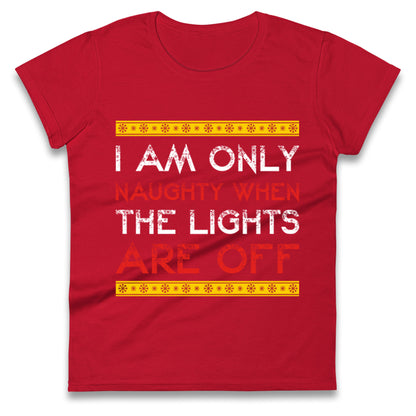 naughty christmas womens t shirt