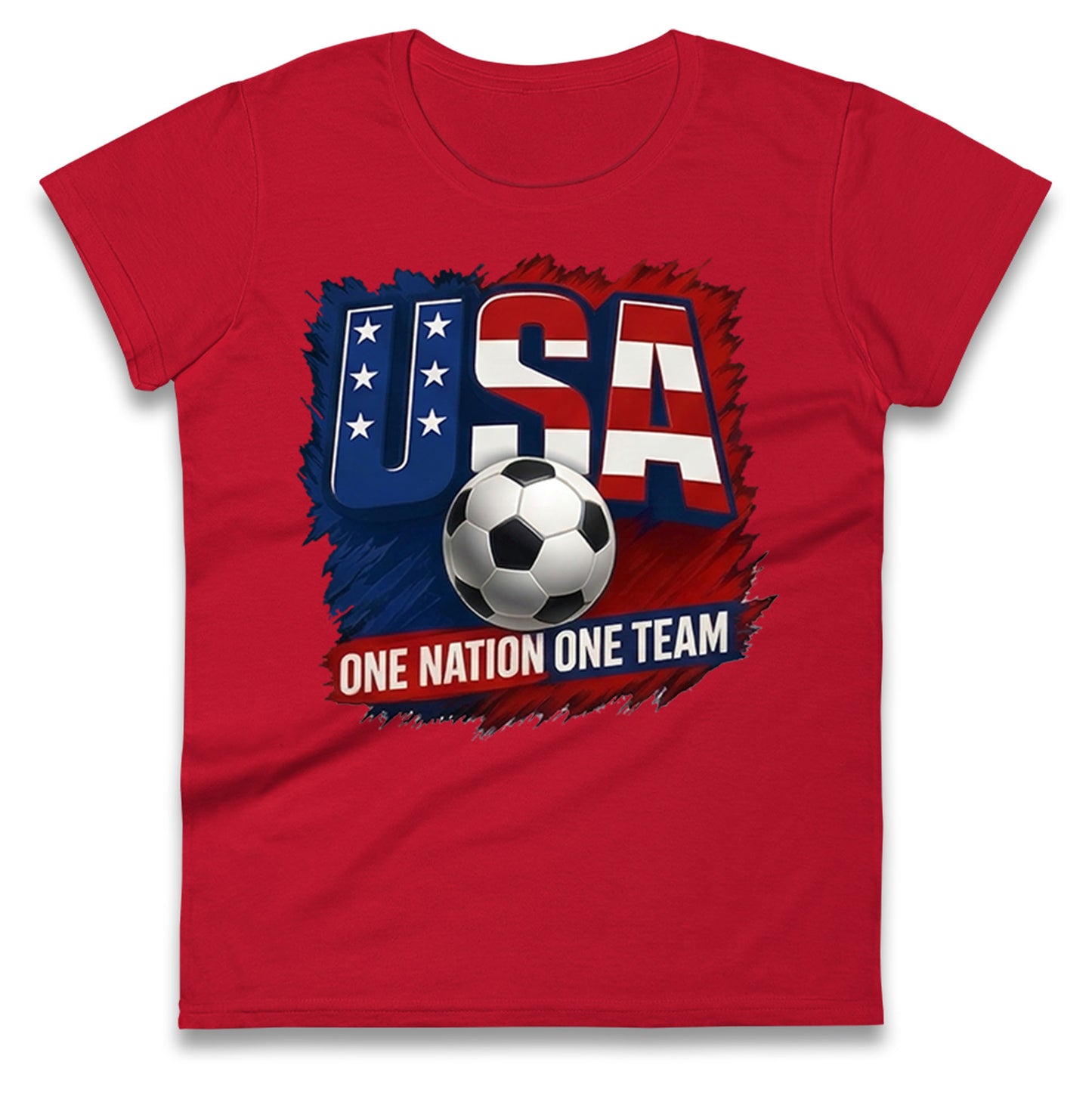 USA Retro World Cup Ladies T Shirt