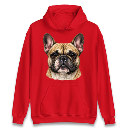 French Bulldog Face Hoodie