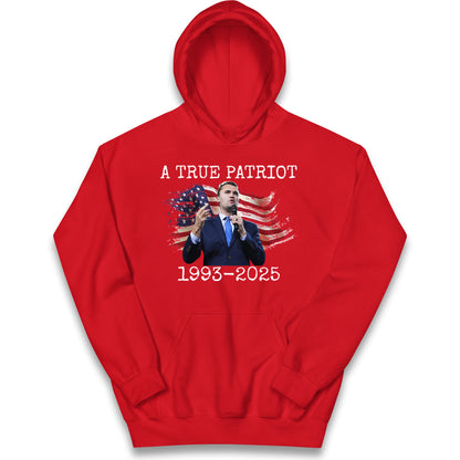 Charlie Kirk Tribute Kids Hoodie