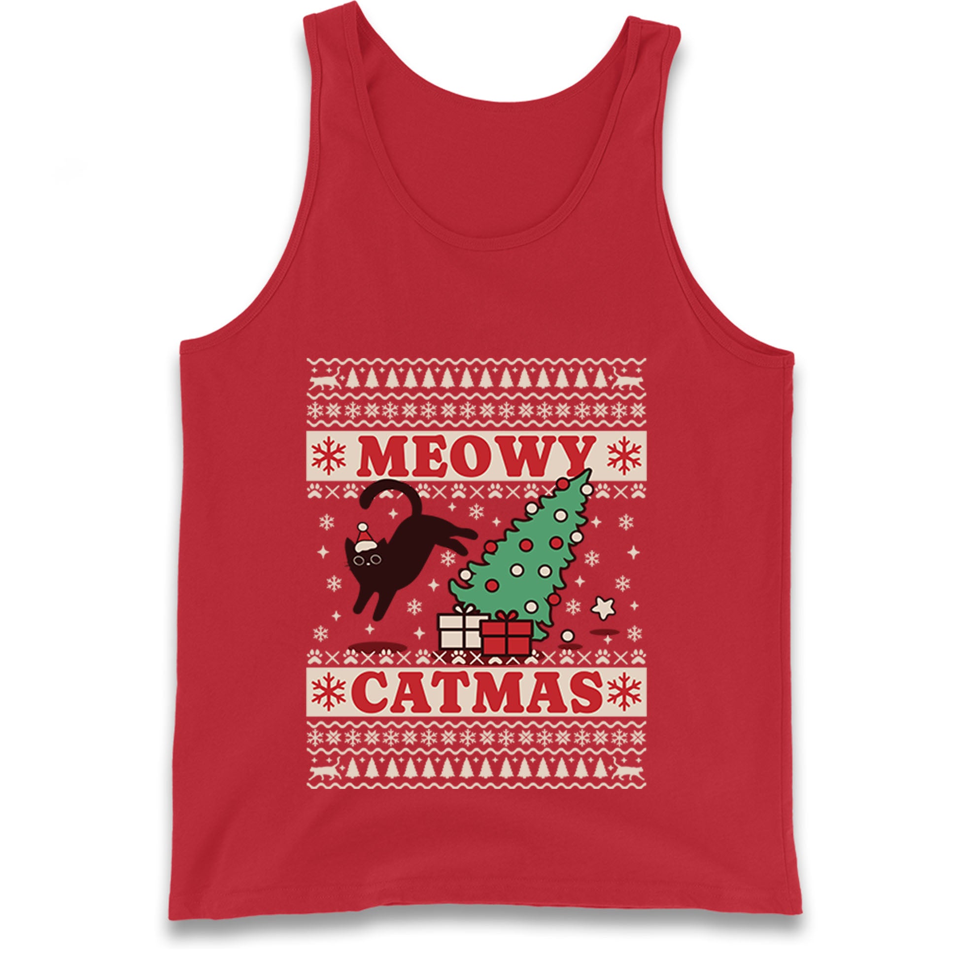 Christmas Cat Tank Top