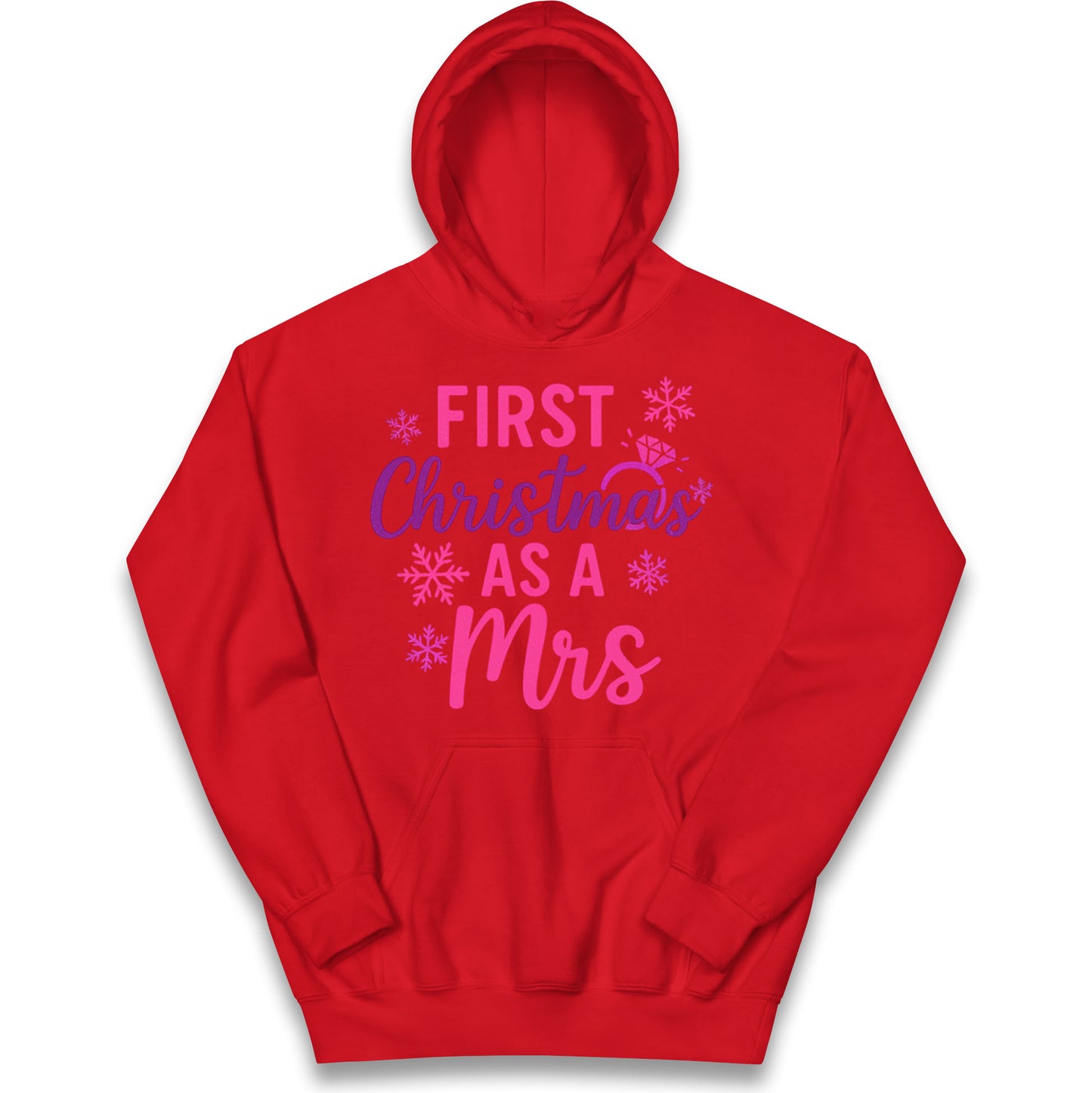 First Christmas As A Mrs Kids Hoodie
