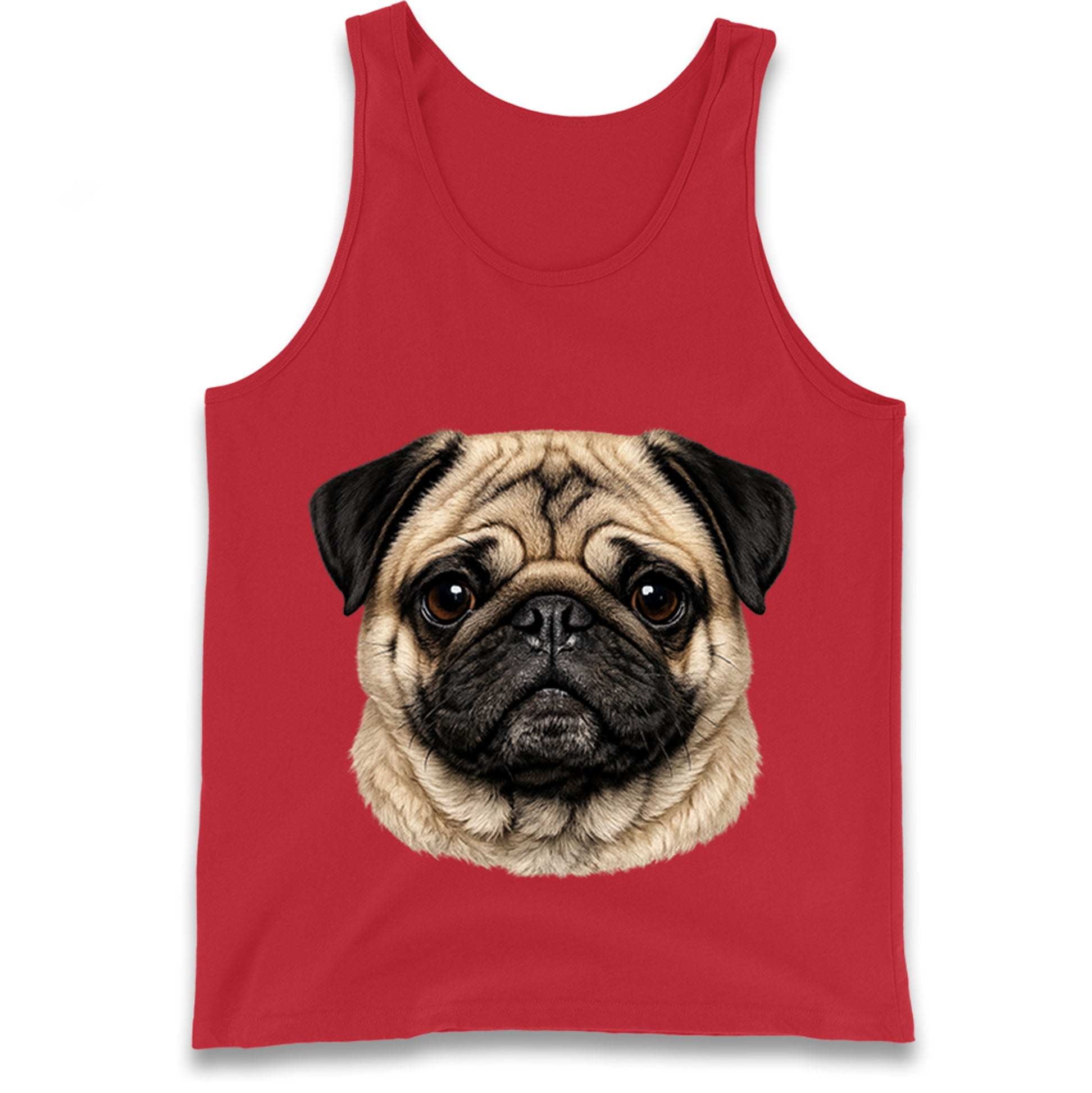 Pug Dog Face Tank Top