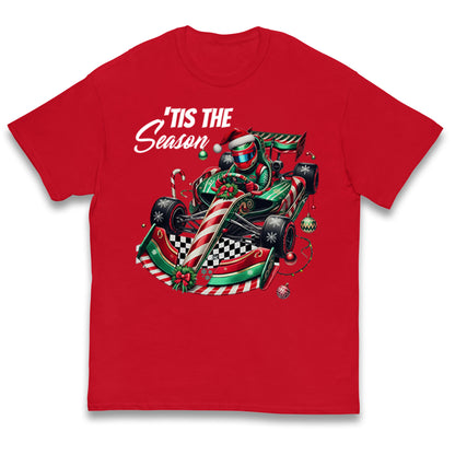 F1 Karting Tis The Season Christmas Kids T Shirt