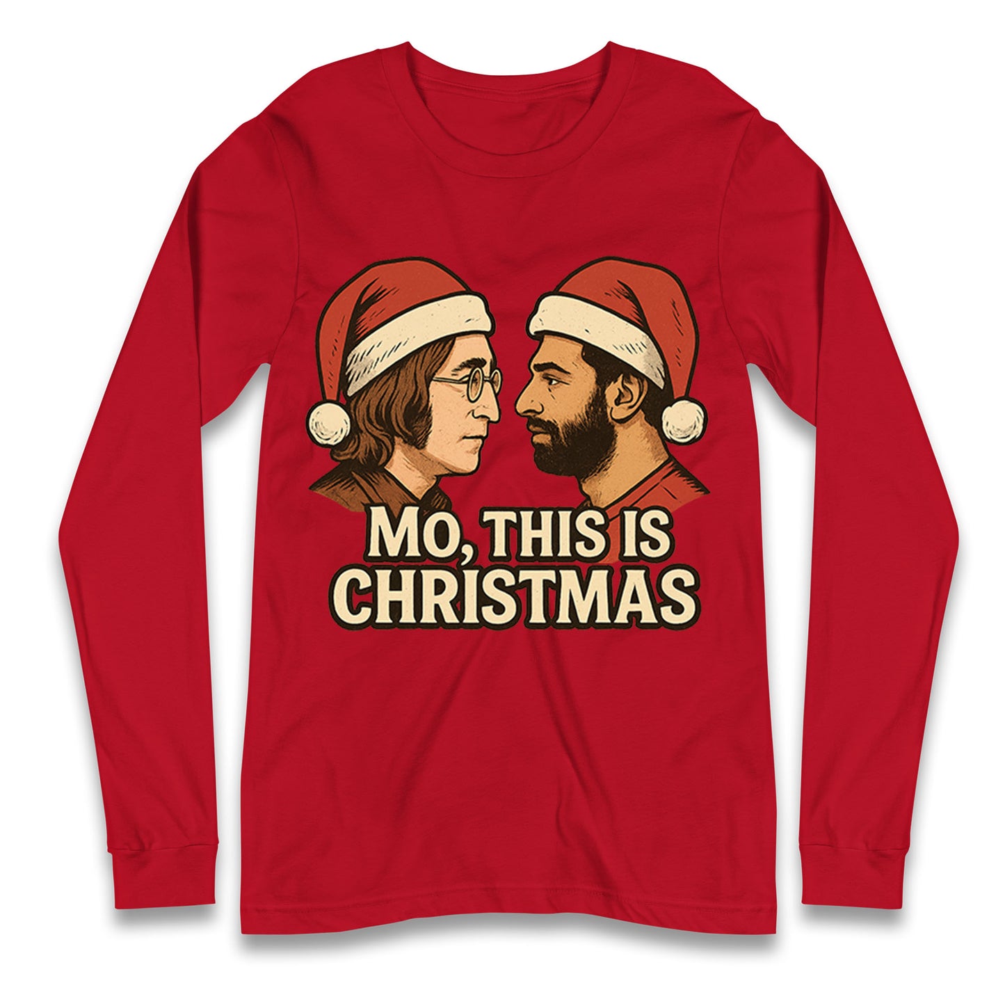 Mo This is Christmas John Lennon & Mo Salah Long Sleeve Shirt