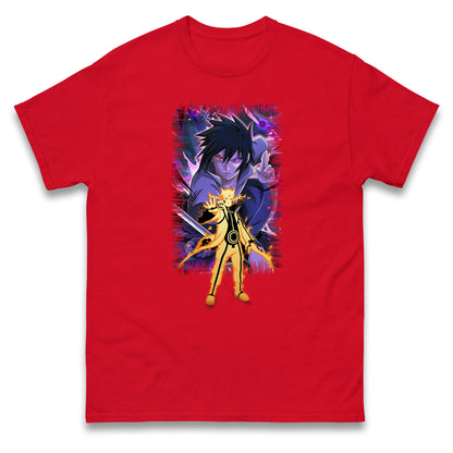 sasuke uchiha and naruto uzumaki t shirt