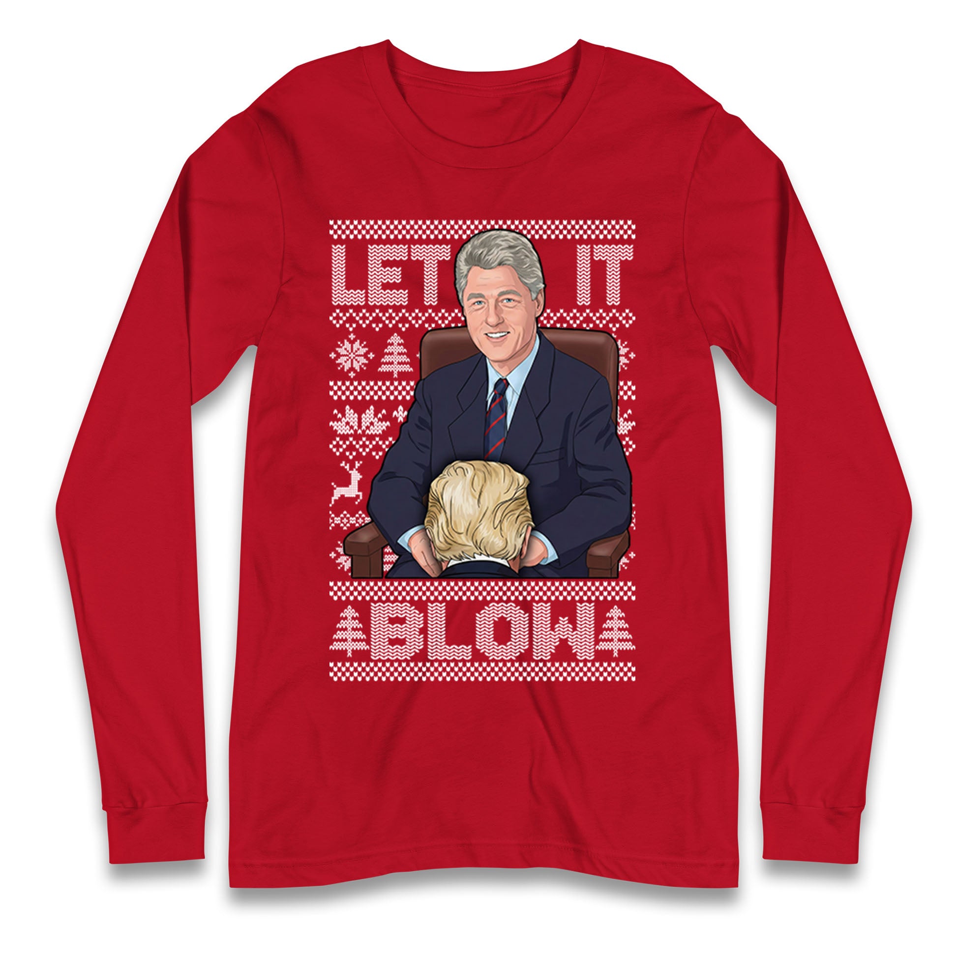 Bill Clinton Christmas Longsleeve T Shirt 
