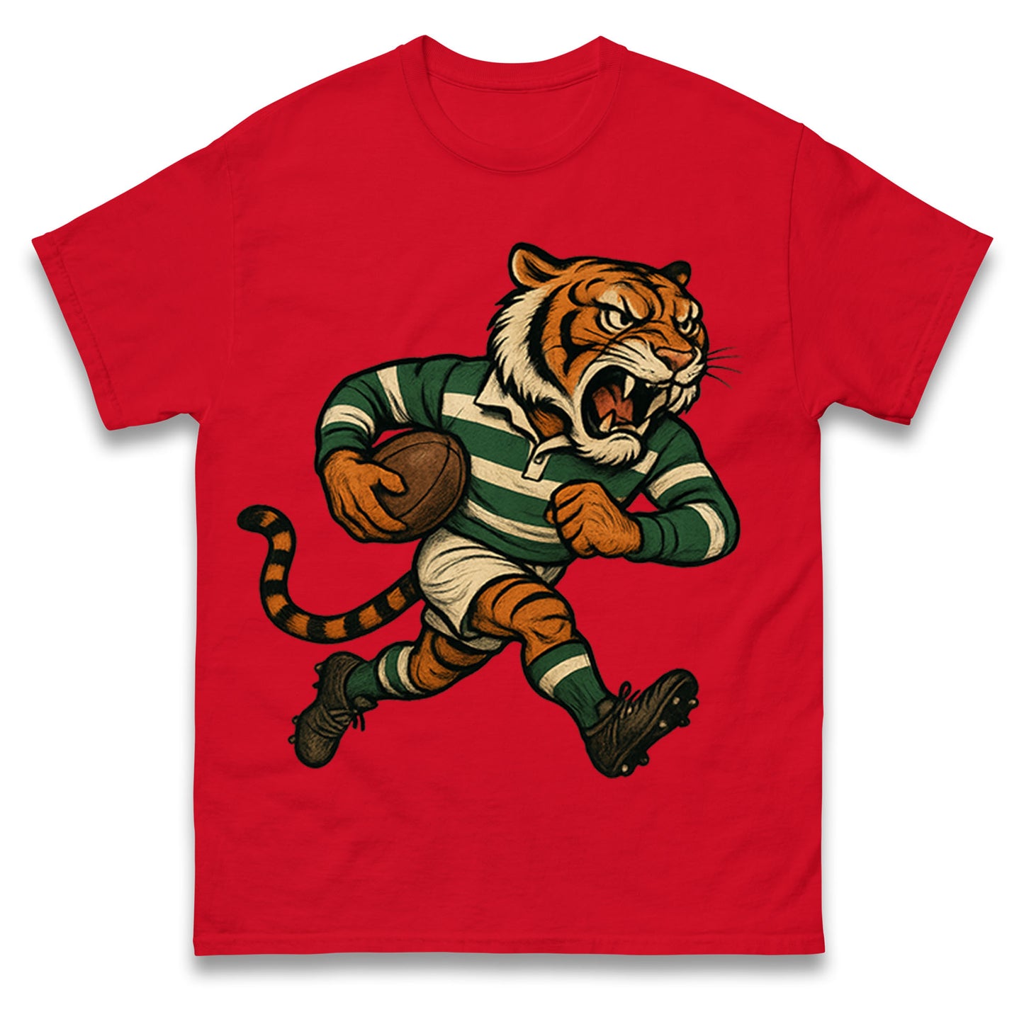 Retro Leicester Tigers Rugby Union T Shirt 