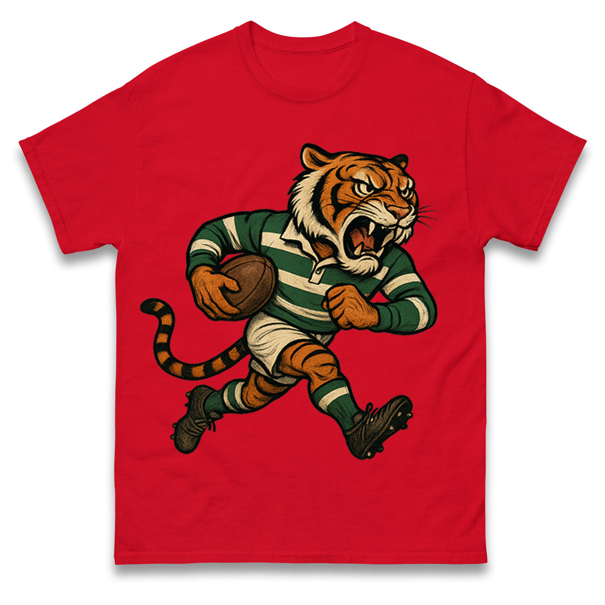 Retro Leicester Tigers Rugby Union T Shirt 