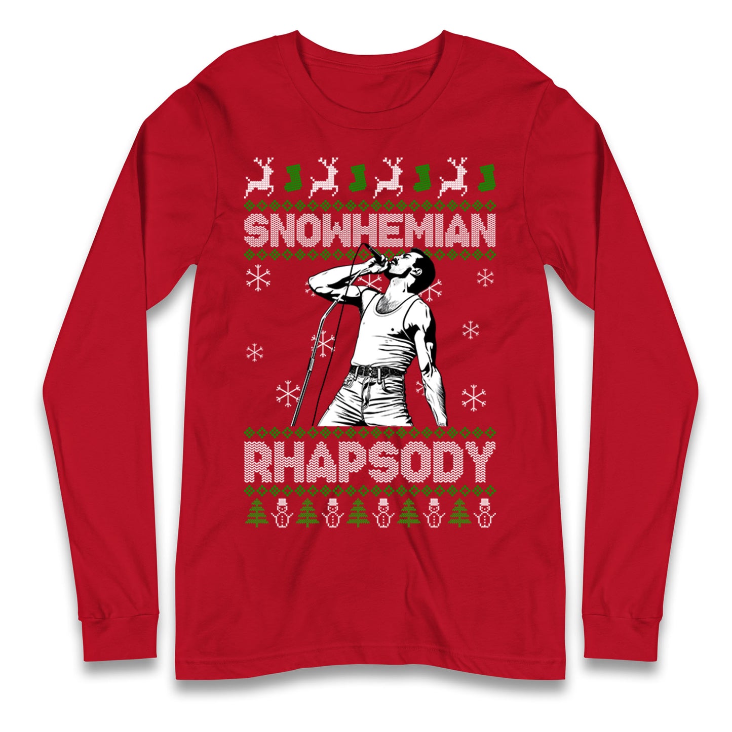 Freddie Mercury Christmas Longsleeve T Shirt