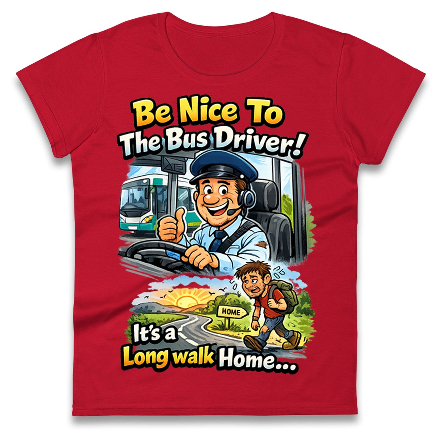 Bus Driver Ladies T Shirt