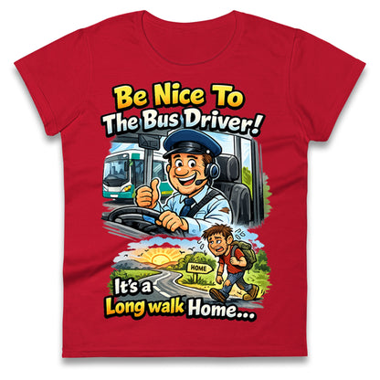 Bus Driver Ladies T Shirt