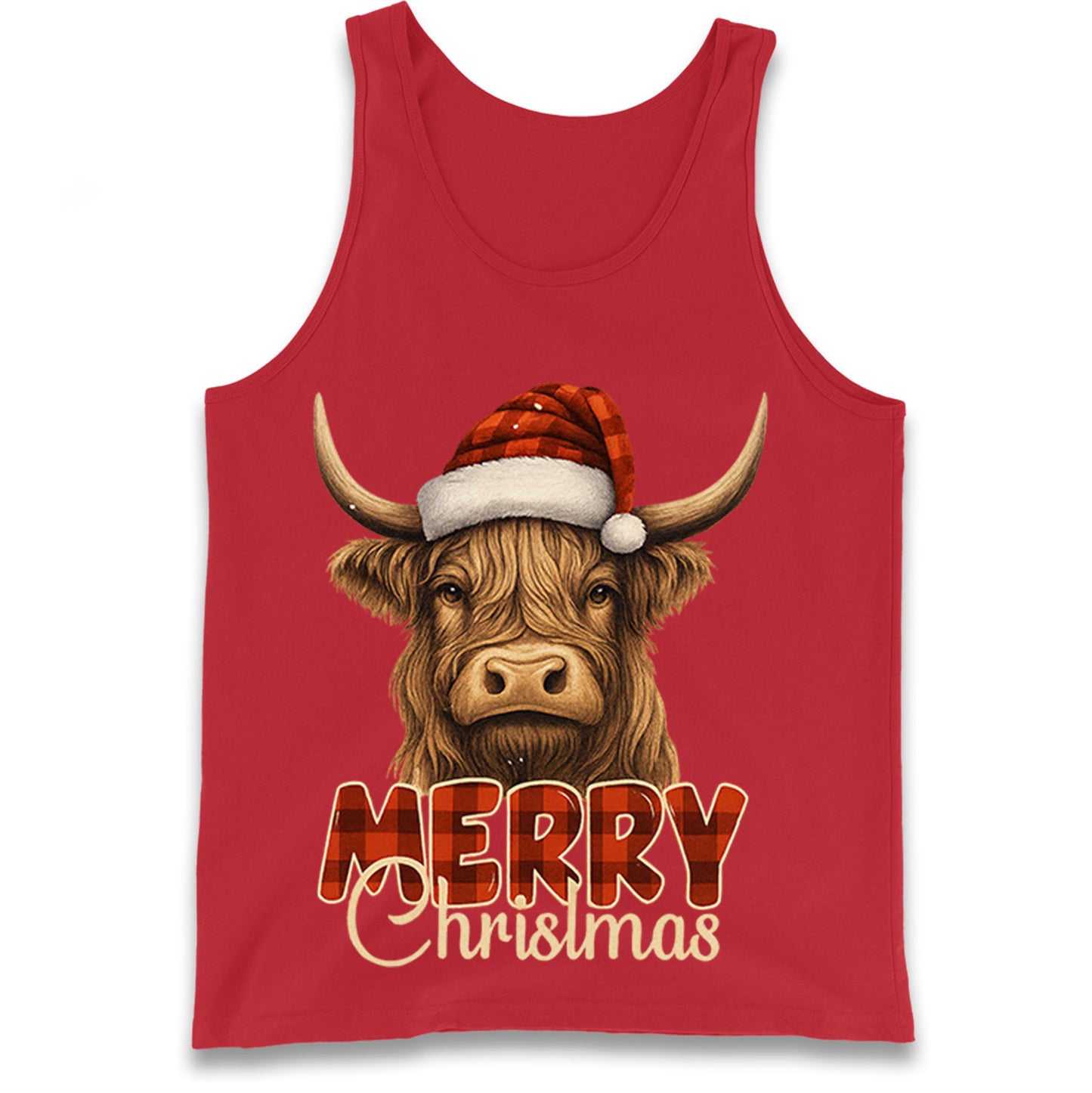 Highland Cow Christmas Tank Top 