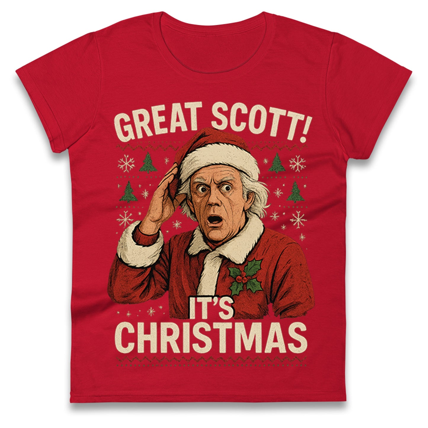 Back to the Future Doc Brown Ladies T Shirt