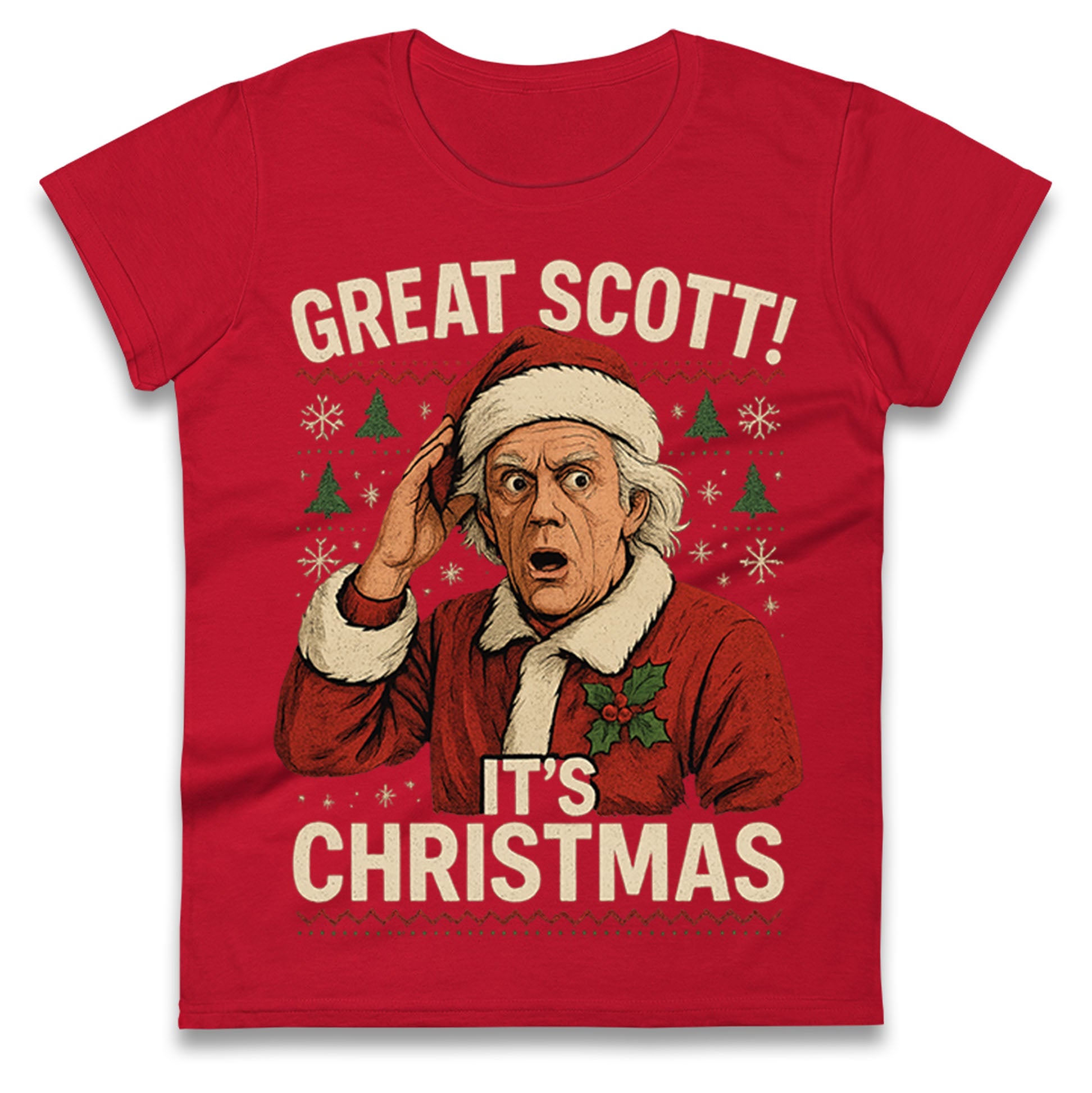 Back to the Future Doc Brown Ladies T Shirt