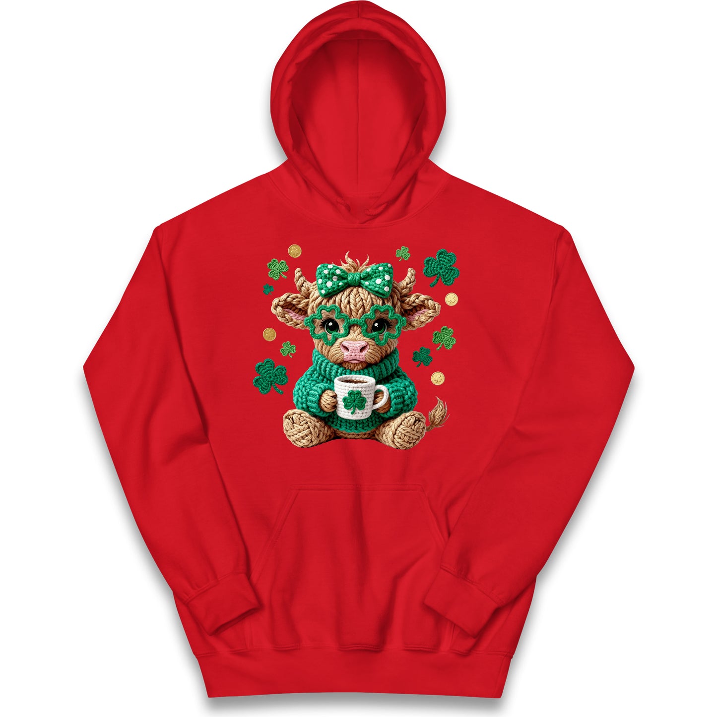 Cute Cow St Patrick Kids Hoodie