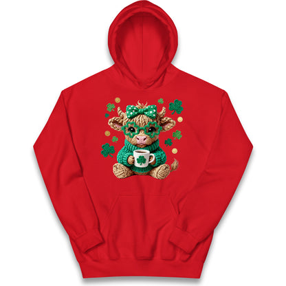 Cute Cow St Patrick Kids Hoodie