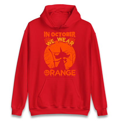 In October We Wear Orange Halloween Hoodie
