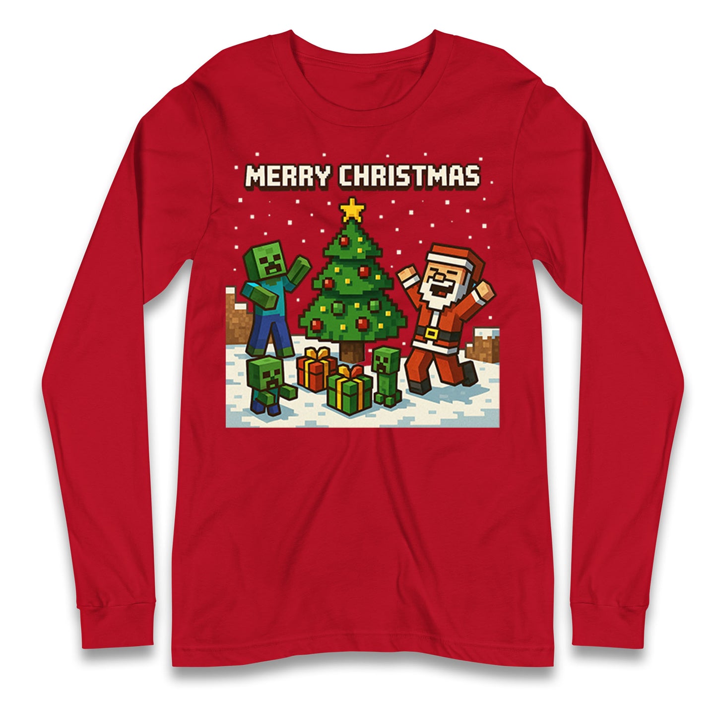 Minecraft Christmas Longsleeve T Shirt