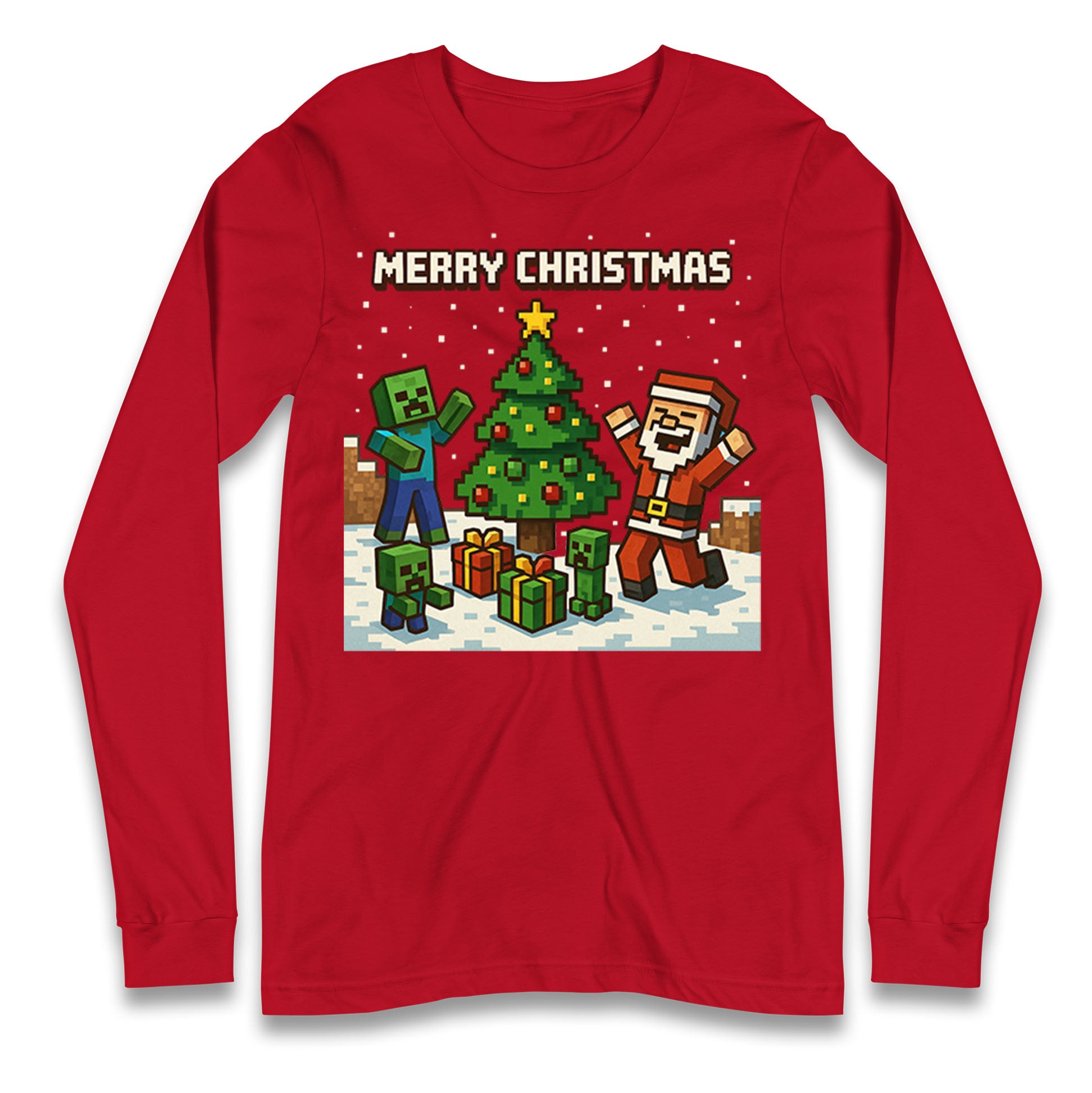 Minecraft Christmas Longsleeve T Shirt