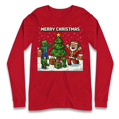 Minecraft Christmas Longsleeve T Shirt