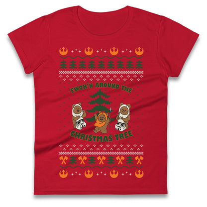 Star Wars Ewoks Christmas Ladies T Shirt