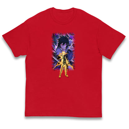 sasuke uchiha and naruto uzumaki t shirt