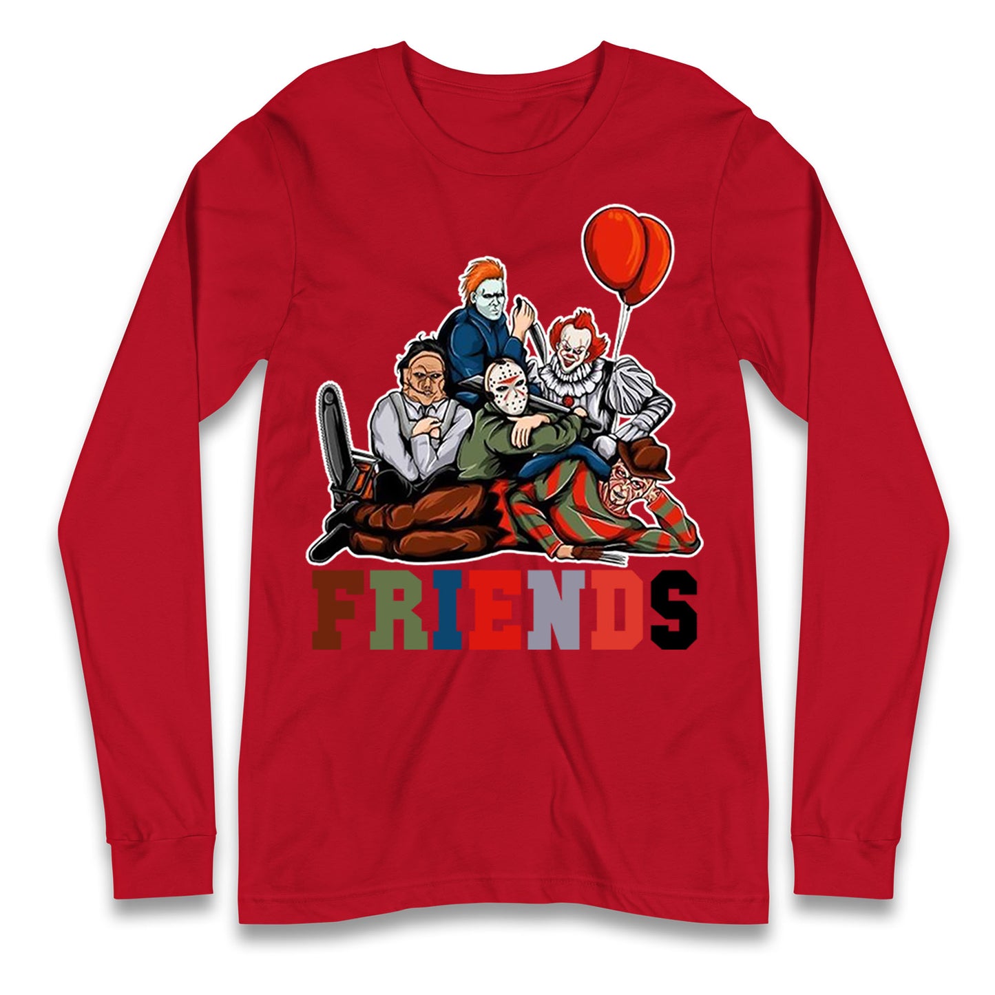 Horror Vintage Characters Friends Halloween T Shirt
