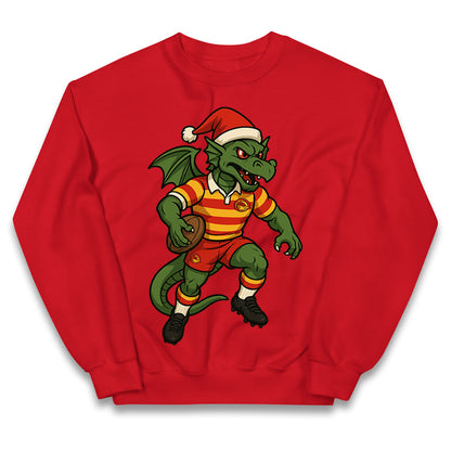 Catalans Dragons Christmas Kids Jumper