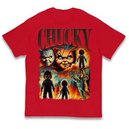 Chucky Doll Halloween Bootleg Kids T Shirt