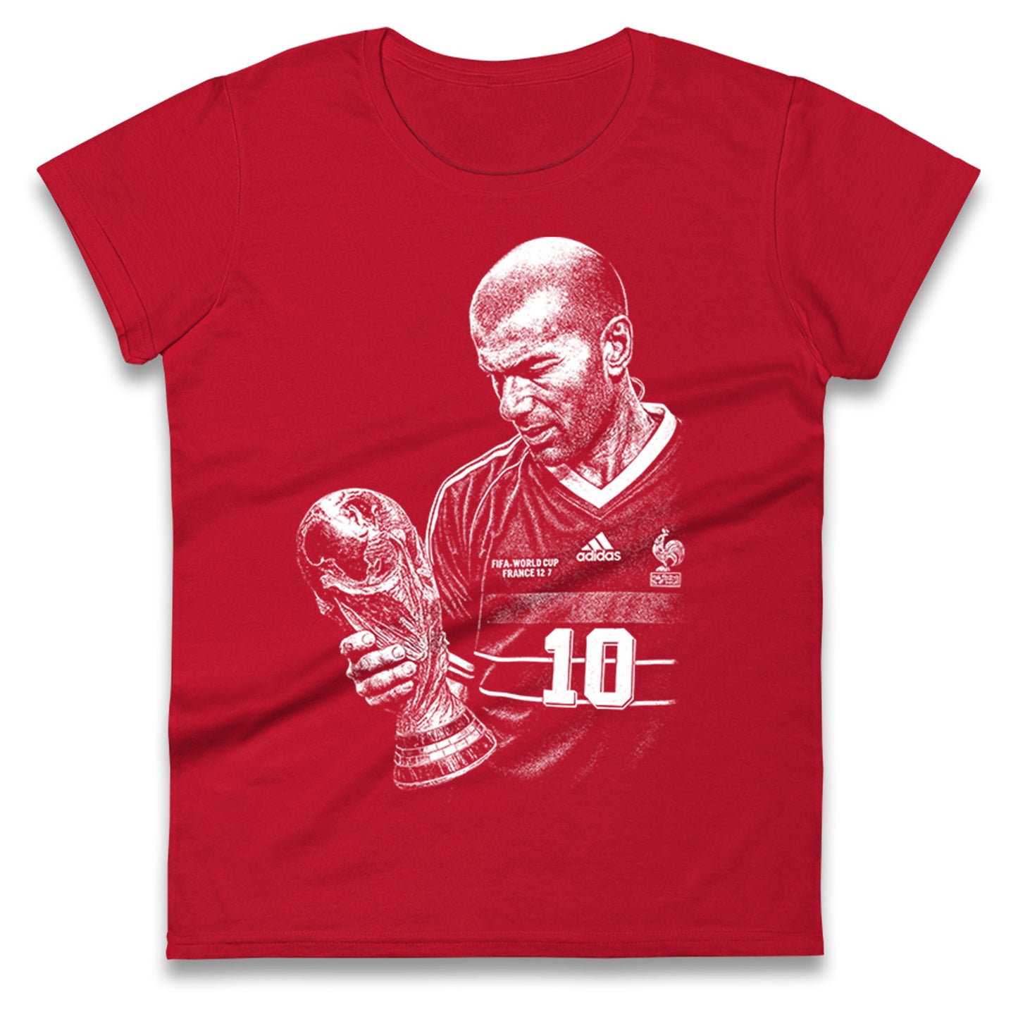 Zidane France Footballer Ladies T Shirt