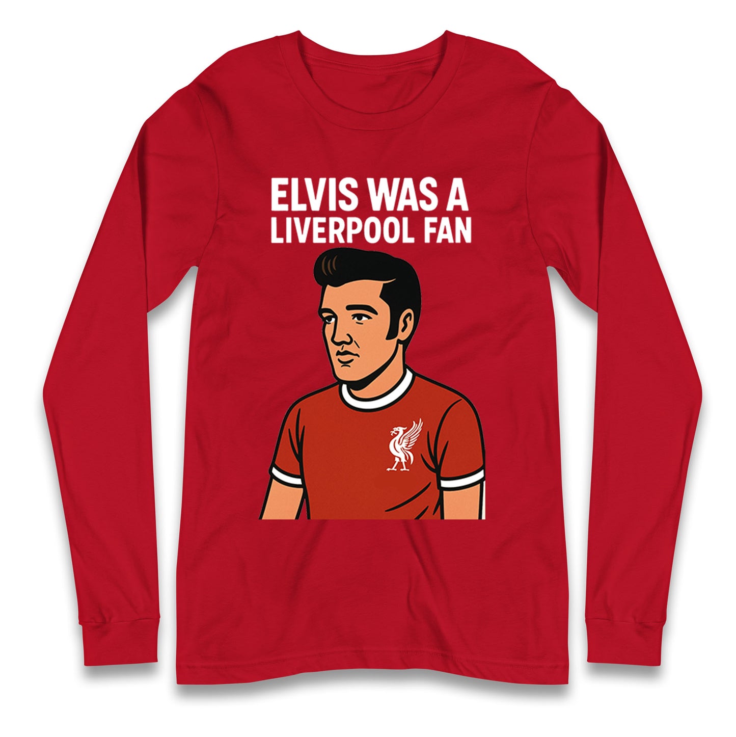Elvis Presley Liverpool Football Longsleeve T Shirt