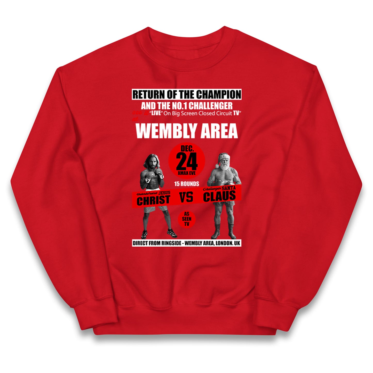 Jesus Christ Vs Santa Claus Kids Jumper