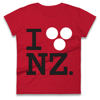 I Love NZ Orlando Bloom Huffer Ladies T Shirt