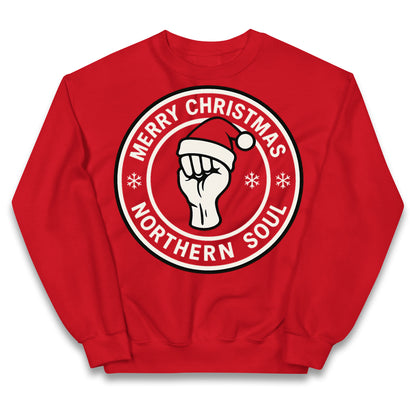Merry Christmas Northern Soul Kids Jumper