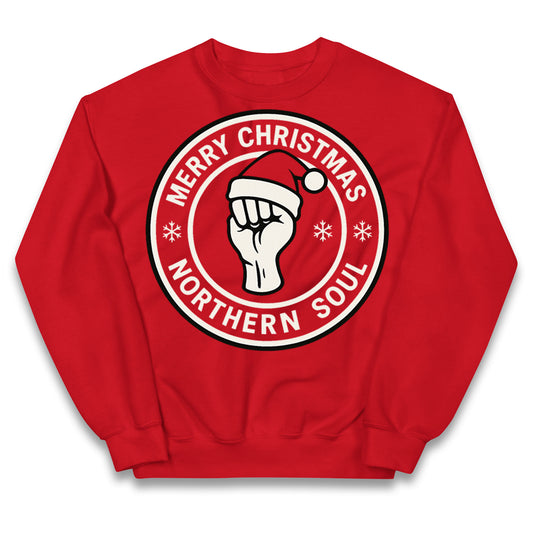 Merry Christmas Northern Soul Kids Jumper