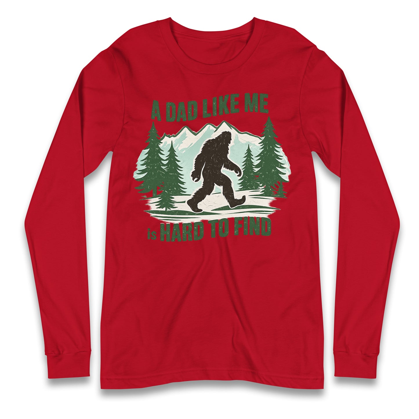 Retro Funny Bigfoot Dad Longsleeve T Shirt 