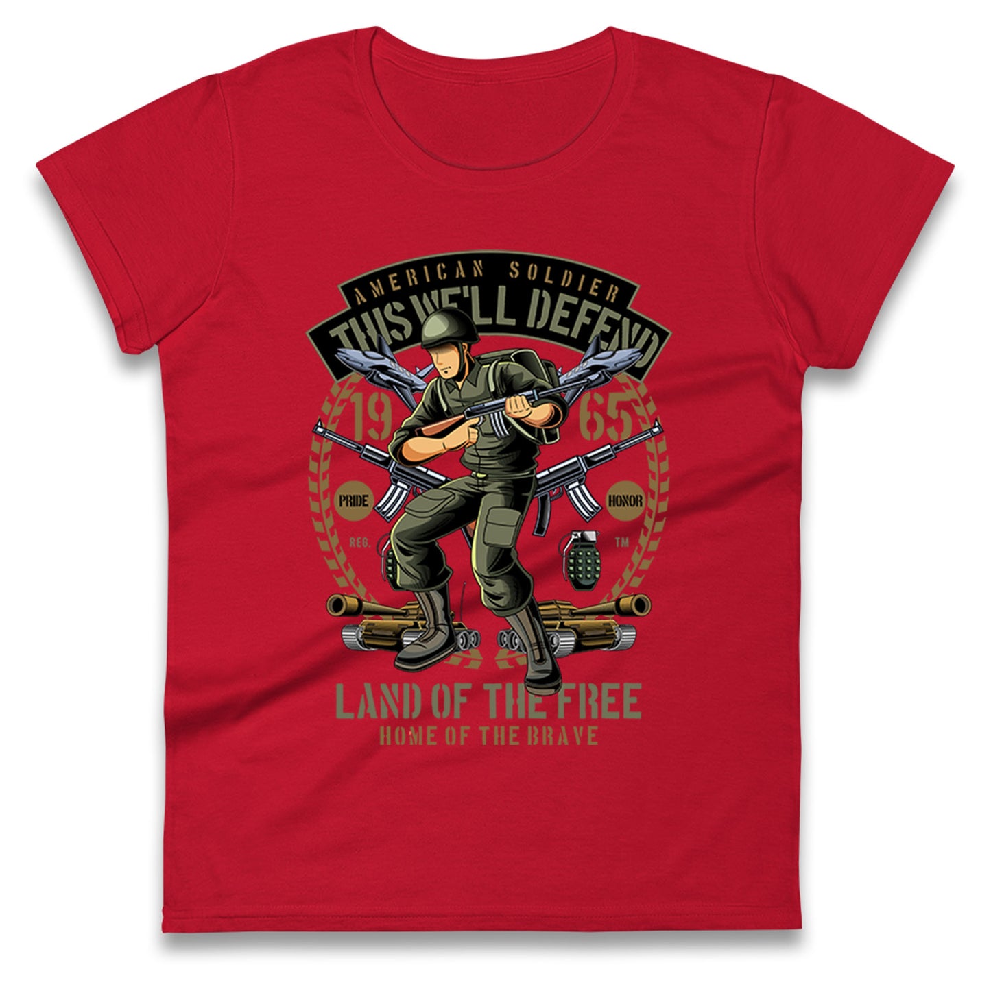 American Soldier Ladies T Shirt
