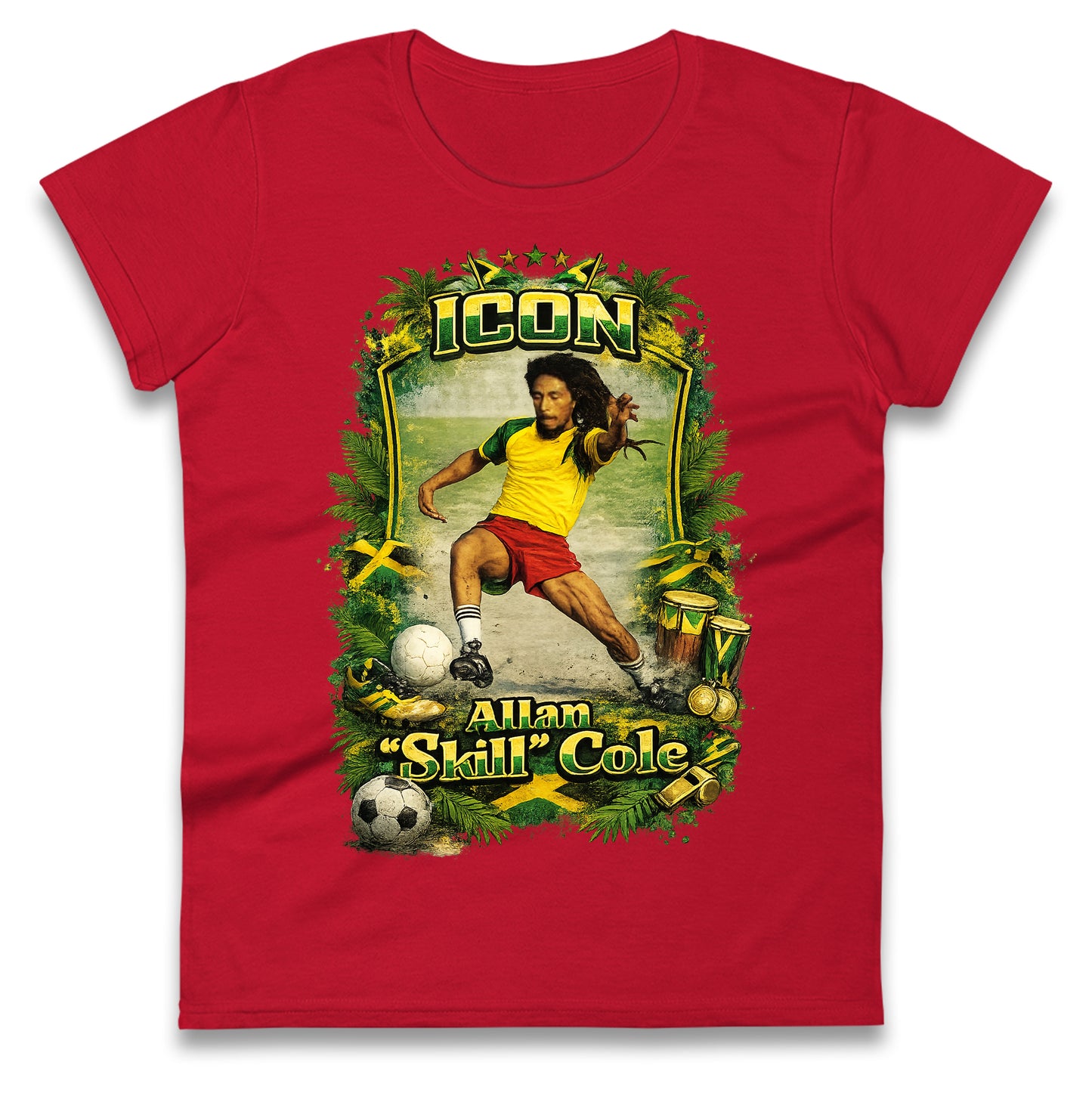 Jamaica Football Ladies T Shirt