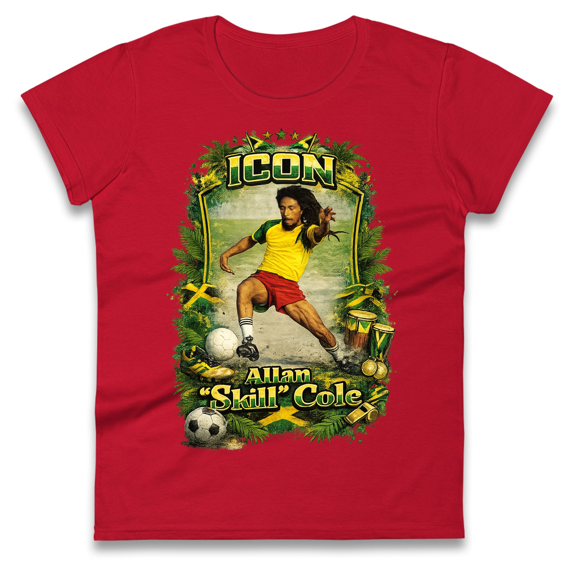 Jamaica Football Ladies T Shirt