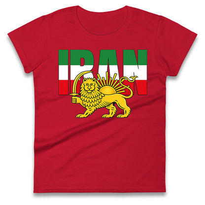 Iran Flag Ladies T Shirt