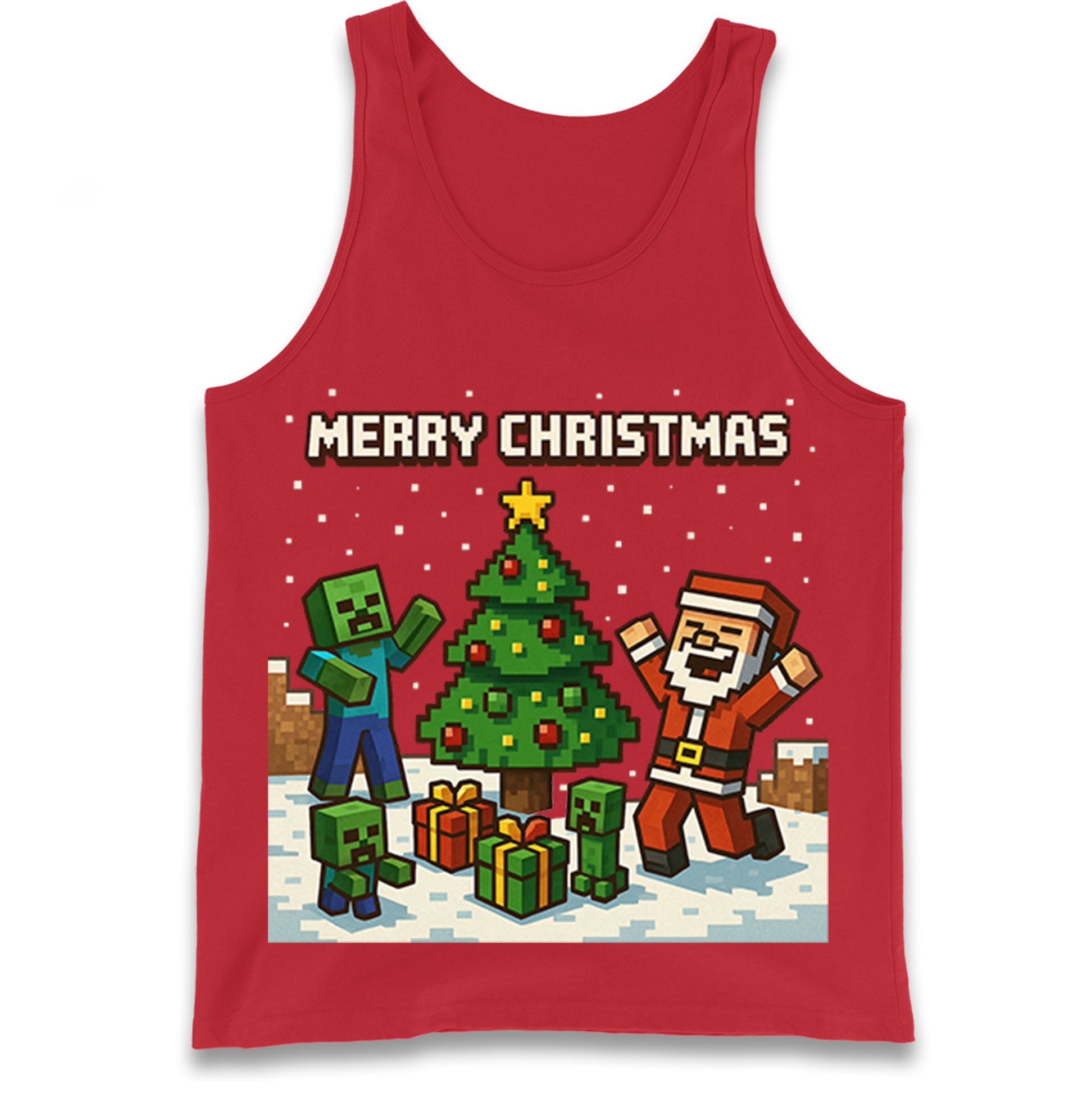 Minecraft Christmas Tank Top
