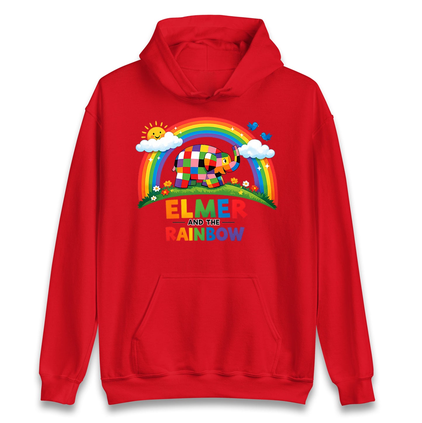 Elmer And The Rainbow Hoodie 