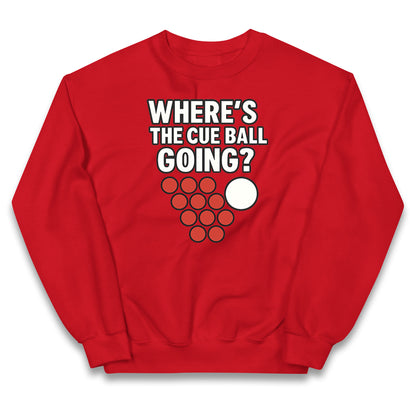 Where’s The Cue Ball Going Kids Jumper