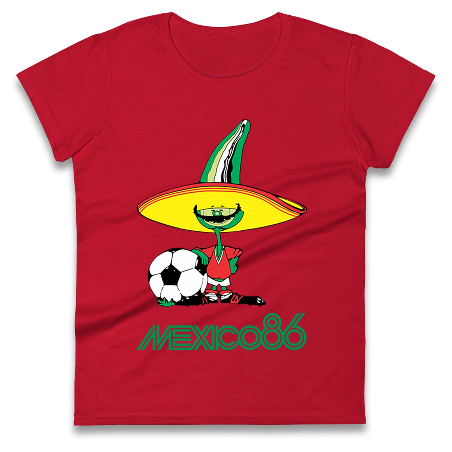 Mexico 86 Mascot Ladies T Shirt