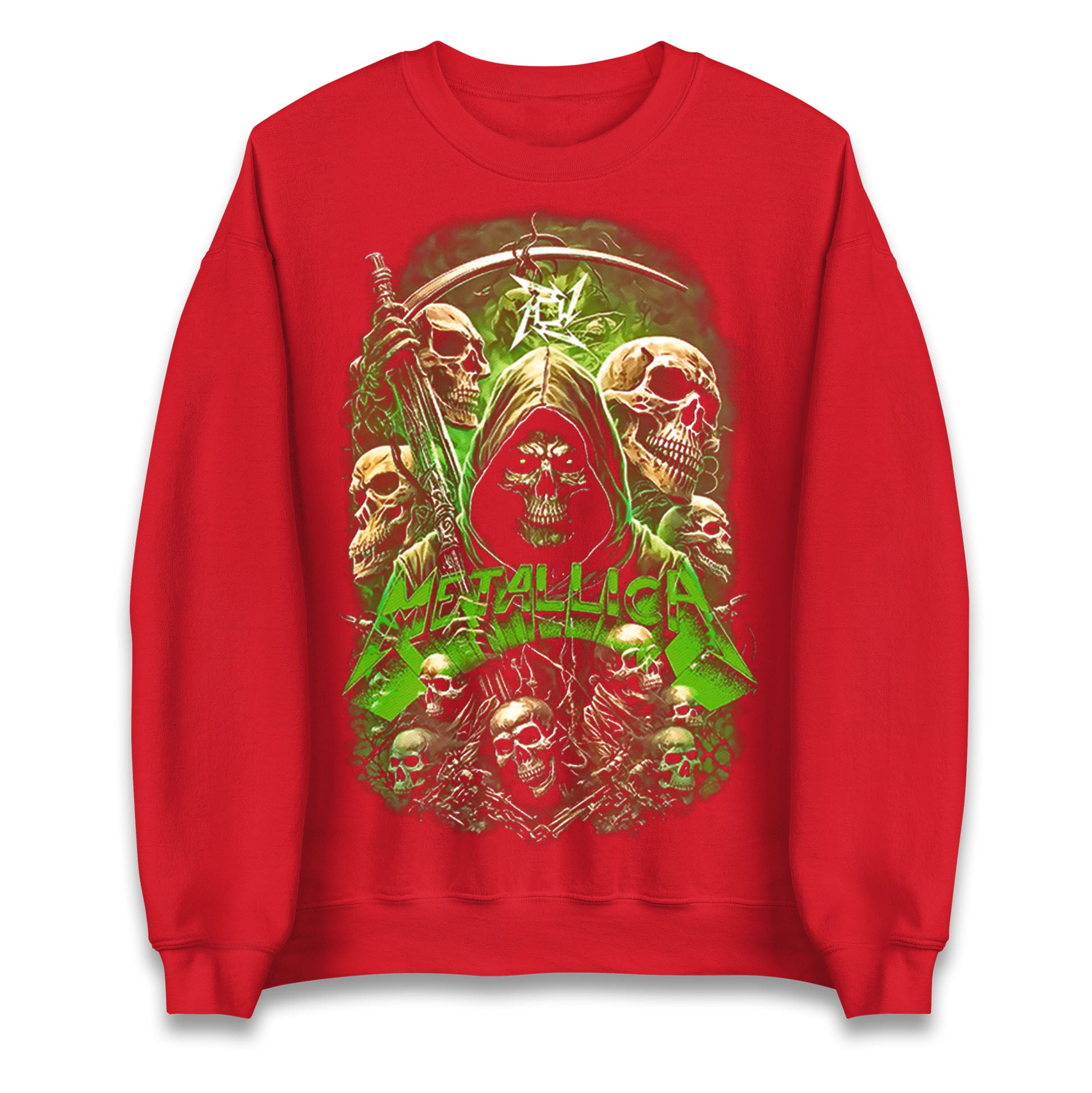 Metallica Green Skulls Jumper