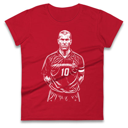 Zidane France 10 Ladies T Shirt