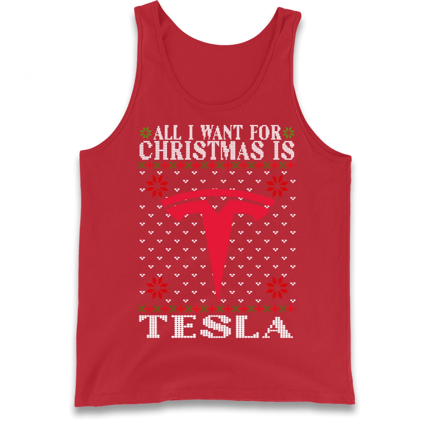 tesla christmas tank top